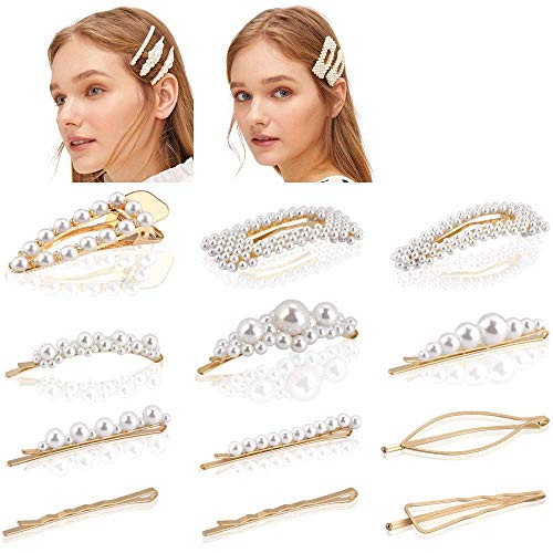 12 x Fantastische Perle Haarspange-Perle Haarspange, charmant Haar-Accessoires für Alltag oder besondere Anlässe, Haarschmuck für Braut, Haarspangen Zubehör für Frauen Mädchen von our fantasy time