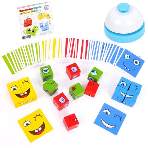 Outtshop Face Changing Magic Cube, Holzwürfel Puzzle, Geschichtenwürfel, Montessori Sensorik Spielzeug Würfelpuzzle Holz für Kinder ab 3 Jahren, Pädagogisches Geschenk für Jungen und Mädchen Outtshop Face Changing Magic Cube, Holzwürfel Puzzle, Geschichtenwürfel, Montessori Sensorik Spielzeug Würfelpuzzle Holz für Kinder ab 3 Jahren, Pädagogisches Geschenk für Jungen und Mädchen von outtshop