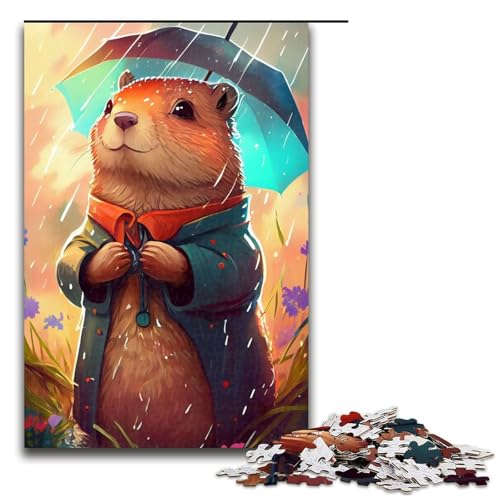 1000-teiliges Puzzle, Murmeltier, Tierpuzzle für Erwachsene und Kinder, Holzpuzzle, pädagogisches Spielzeug zum Stressabbau, Puzzle 1000 Teile von ouynngjing