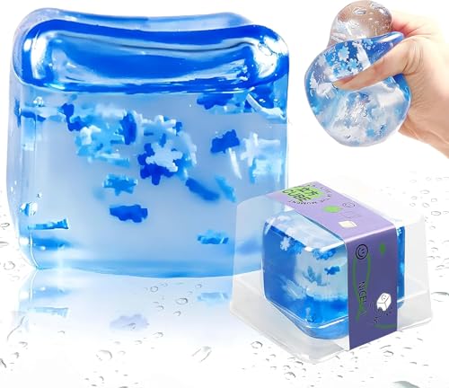 oyeftp Stressbälle Squeeze Cube - Antistressbälle für Kinder Erwachsene, Squeeze Spielzeug Squishies Ball, Anti Stress Spielzeug Bälle, Ice Cube Fidget Toy 1 Pack von oyeftp