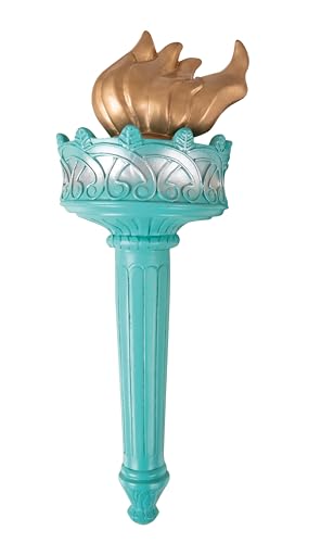 Generique - Fackel der Freiheitsstatue Kostüm-Accessoire blau-goldfarben 30 cm von p'tit clown