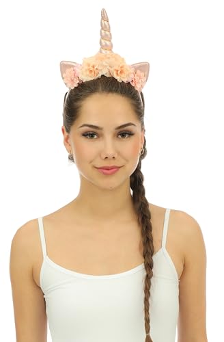 P' CLOWN - 23821 - Haarreif Einhorn mit Blumen - Rosa von p'tit clown