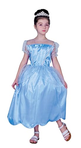 P' CLOWN - Prinzessinnen-Kostüm für Mädchen – Fairytale Prinzessin – Kinderkostüm – perfektes Kleid für Geburtstage, Karneval, Cosplay, Kostümpartys und Themenveranstaltungen (Blau, 3-4 Jahre) von p'tit clown