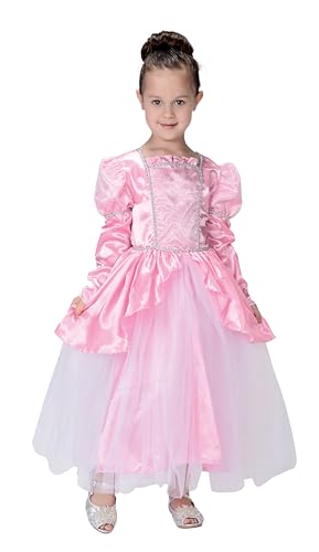 P' CLOWN - Prinzessinnen-Kostüm für Mädchen – Fairytale Prinzessin – Kinderkostüm – perfektes Kleid für Geburtstage, Karneval, Cosplay, Kostümpartys und Themenveranstaltungen (Rosa, 3-4 Jahre) von p'tit clown