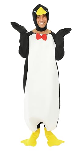 P' CLOWN - Tierkostüm für Erwachsene - Küken - Krabbenkostüm - Pinguin-Kostüm - perfekt für Karneval, Ostern, Kostümpartys, Halloween, Cosplay - Einheitsgröße (Pinguin) von p'tit clown