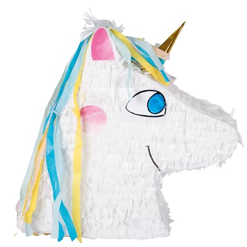 P'TIT CLOWN - 22913 - Pinata Einhornkopf - Einfache Befüllung - Zubehör Dekoration Kindergeburtstag, Kirmes, Feiern - Karton, Papier - Weiß - 39 x 40 x 10 cm P'TIT CLOWN - 22913 - Pinata Einhornkopf - Einfache Befüllung - Zubehör Dekoration Kindergeburtstag, Kirmes, Feiern - Karton, Papier - Weiß - 39 x 40 x 10 cm von p'tit clown