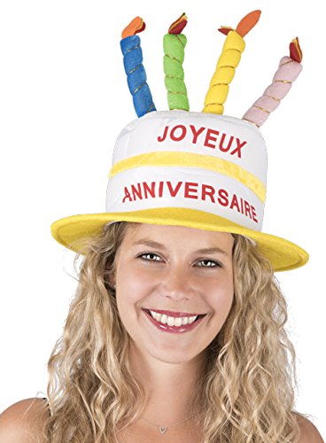 'P 'tit Clown 81801 Hut Samt gteau"Joyeux Anniversaire Erwachsene, Einheitsgröße von p'tit clown