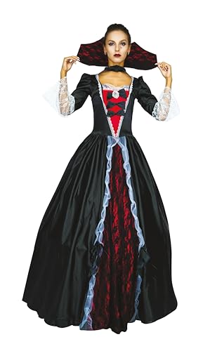 P'tit Clown - Kostüm Vampiresse Kleid mit Kragen, Erwachsenengröße - re44068 von p'tit clown