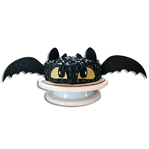 palasasa Tortendeko Drachen Cake Topper Geburtstag Dragon Kuchen Deko Geburtstag Drachen Kuchen Toppers Schwarze Muffin Deko Torte Happy Birthday Kindergeburtstag Deko 2 stück von palasasa