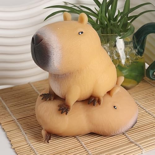 panemy Anti Stress Spielzeug Capybara, Squishy Stressbälle Squeeze Spielzeug Capybara Kuscheltier 2 Stück, Squeeze Toy Capybara Fidget Toy Antistress Stressabbau Geschenke für Kinder und Erwachsene von panemy