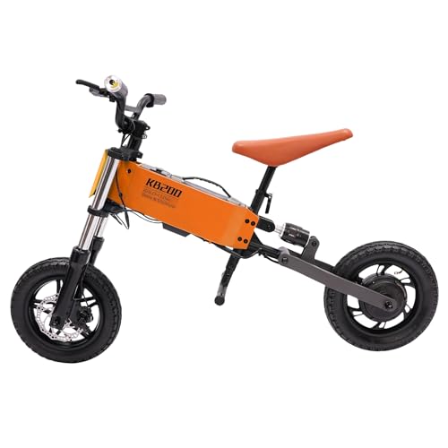 Kinder Balance Fahrrad Elektro Motorrad mit Lithium Batterie für Jungen und Mädchen ab 8 Jahren für Straßen und Parks 200W Motor Fahrdistanz Schockabsorption einfache Montage (Orange) von panfudongk