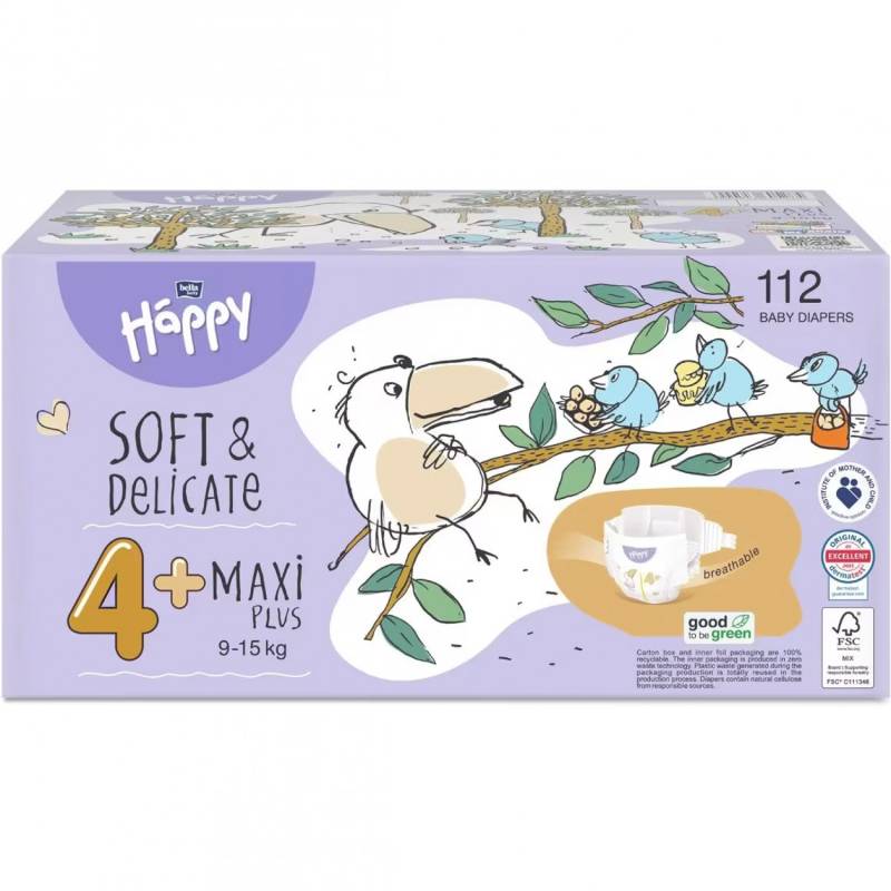 Box Happy Pannolini 4+ Maxi Plus 9-15 Kg (112 pz) von pannolini-happy