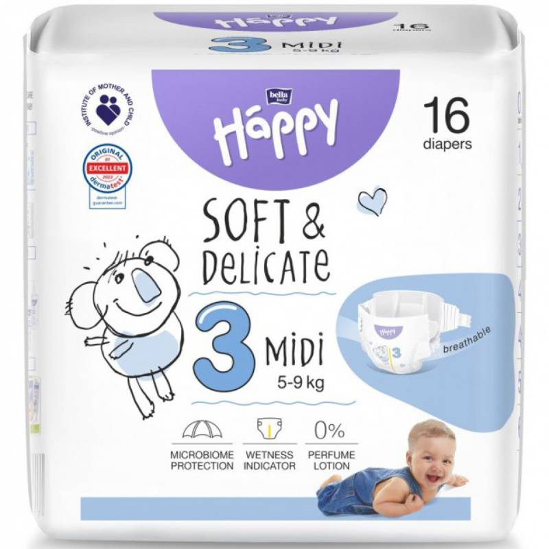 Pannolini Happy 3 Midi 5-9 Kg (16 pz) von pannolini-happy