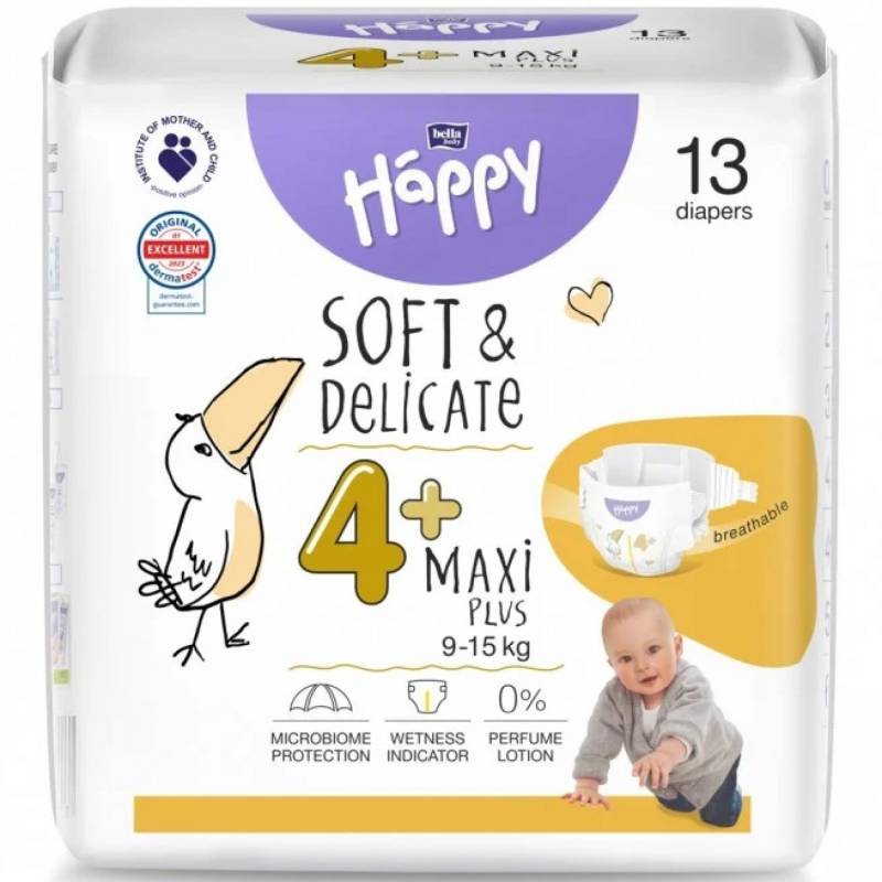 Pannolini Happy 4+ Maxi Plus 9-15 Kg (13 pz) von pannolini-happy