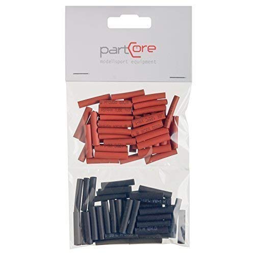 Schrumpfschlauch Set 50-teilig 4 x 25 mm rot schwarz partCore von partCore