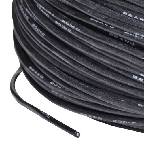 partCore Silikonkabel AWG 22 0.34 qmm hochflexibel Supersoft schwarz von partCore