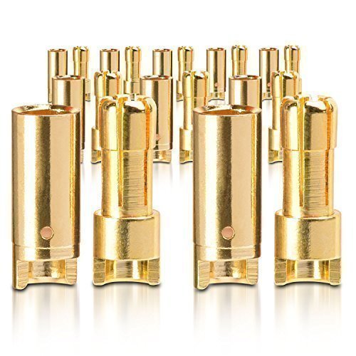 partCore Goldkontakt Verbinder Heavy Duty Stecker Buchse 5.5 mm 10 Paar von partCore