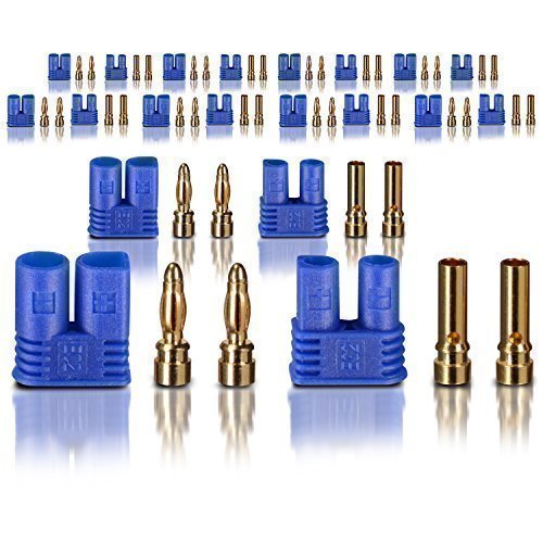 partCore Hochstrom EC2 Stecker Buchse 2.0 mm Goldkontaktstecker 10 Paar von partCore