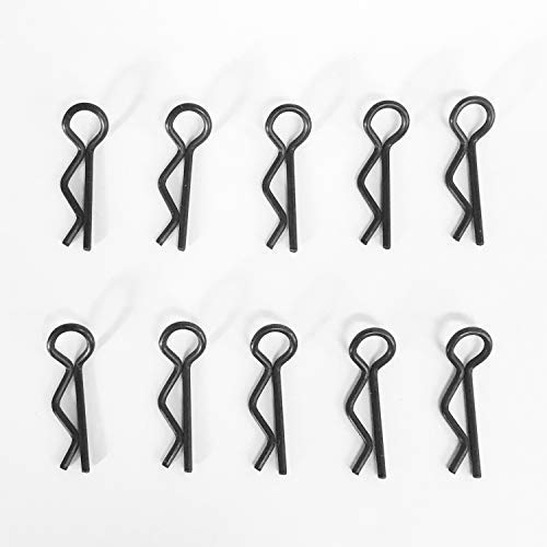 partCore Karosserie Klammern Clips 17.5 mm schwarz für RC Car 1:10 1:16 10 STK von partCore