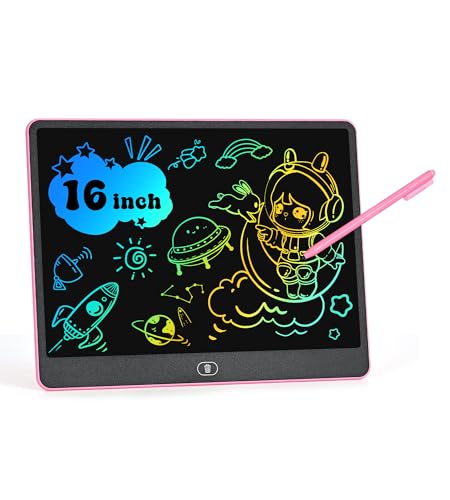 pbeknco Bunte LCD Schreibtafel, 16 Zoll LCD Schreibtablett für Kinde, Maltafel Kinder Elektronisch Spielzeug ab 3-8 Jahre alt Junge Mädchen, Löschbar Mal Tablet Kinder pbeknco Bunte LCD Schreibtafel, 16 Zoll LCD Schreibtablett für Kinde, Maltafel Kinder Elektronisch Spielzeug ab 3-8 Jahre alt Junge Mädchen, Löschbar Mal Tablet Kinder von pbeknco