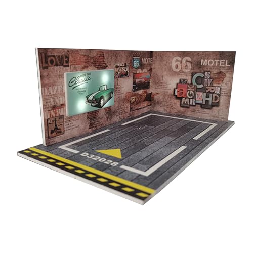 perfk 1/24 Garage Druckguss Auto Vitrine Auto Parkplatz Szene Parkplatz Vitrine, Parkhaus Modell, Braun perfk 1/24 Garage Druckguss Auto Vitrine Auto Parkplatz Szene Parkplatz Vitrine, Parkhaus Modell, Braun von perfk