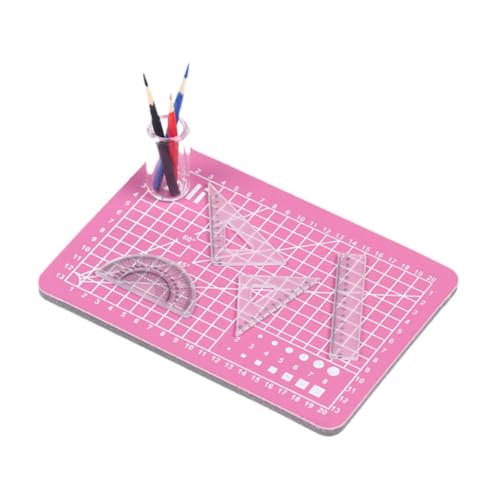 perfk 1:12 Miniatur-Mini-Lineal-Modellsatz, Simulationspuppen-Lernlineale, Simulationslineale-Foto-Requisiten, Bleistift-Lernhilfen, ROSA von perfk