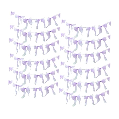 perfk 12 Stück Schleifen Girlande Partydekoration Dekobanner Wandschmuck Hängeschmuck Aus Leichtem Polyester für Eine Elegante Optik für Valentinstag Und Mä, Lila perfk 12 Stück Schleifen Girlande Partydekoration Dekobanner Wandschmuck Hängeschmuck Aus Leichtem Polyester für Eine Elegante Optik für Valentinstag Und Mä, Lila von perfk