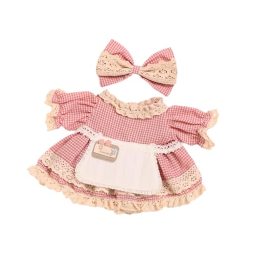 perfk 15 Zoll Mädchenpuppe Kleid Anzieh Anhänger Puppe Geburtstagsgeschenke für Kinder Niedlich Bequem Abnehmbare Dekoration Puppenoutifits, Rosa von perfk