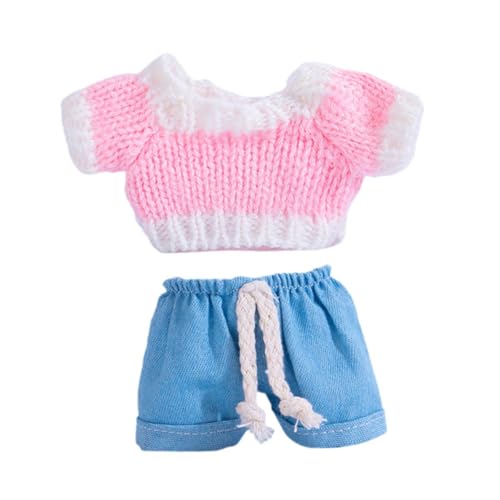 perfk 15cm Mode Puppenkleidung, Mädchen Puppen Outfits, Bequeme DIY Puppenkleidung Spielzeug Süße Puppenkleidung Kinderspielzeug Kleine Mädchen Geschenk, Rosa von perfk