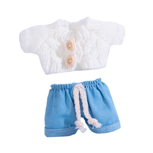 perfk 15cm Mode Puppenkleidung, Mädchen Puppen Outfits, Bequeme DIY Puppenkleidung Spielzeug Süße Puppenkleidung Kinderspielzeug Kleine Mädchen Geschenk, Weiß von perfk