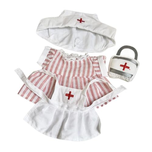 perfk 20 cm Plüsch-Puppenkleidung, Kuscheltier-Kleidung, DIY, weich, Anziehen, Kostüme, Foto-Requisiten, stilvolles süßes Puppen-Krankenschwester-Outfit, Rosa perfk 20 cm Plüsch-Puppenkleidung, Kuscheltier-Kleidung, DIY, weich, Anziehen, Kostüme, Foto-Requisiten, stilvolles süßes Puppen-Krankenschwester-Outfit, Rosa von perfk