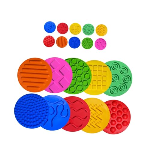 perfk 20x Sensorische Matten Sensorische Pads, Lernen Aktivitäten, Sensorische Discs Matte, Sensorische Kreise für Kinder Kinder Spiel Feine Motor Daycare von perfk