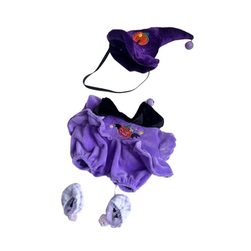 perfk 3-teiliges Halloween-Outfit für Modepuppen mit Hut, Schuhen und Outfits für 20 cm große Jungenpuppen, verkleiden Sie Sich als Neujahrsgeschenk von perfk