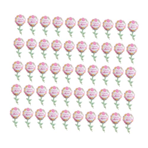 perfk 50x Muttertag Balloons Party Decor liefert einzigartige romantische Mama Foil Ballon Ornament für Jubiläumdekoration von perfk