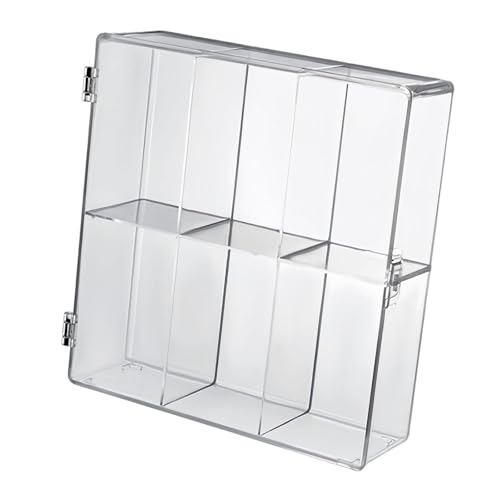 perfk Acryl-Vitrine mit 6 Fächern, Vitrine für Actionfiguren, Vitrine für den Schreibtisch-Organizer für Büro, Rock, Sammlerstücke von perfk