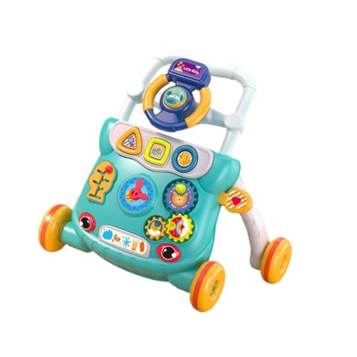 perfk Baby Push Walking Spielzeug Musik Lernspielzeug Geschenk Entwicklung Motorik Ziehen Lernaktivität Spielzeug Kinder Gleitauto Spielzeug Kleinkinder, GrÜn von perfk