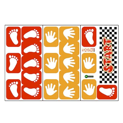 perfk Bodenaufkleber, Spielaufkleber, Geschenk, Wanddekoration, Bunte Handabdruck-Wandaufkleber, PVC-Tapete für, Schulflur perfk Bodenaufkleber, Spielaufkleber, Geschenk, Wanddekoration, Bunte Handabdruck-Wandaufkleber, PVC-Tapete für, Schulflur von perfk