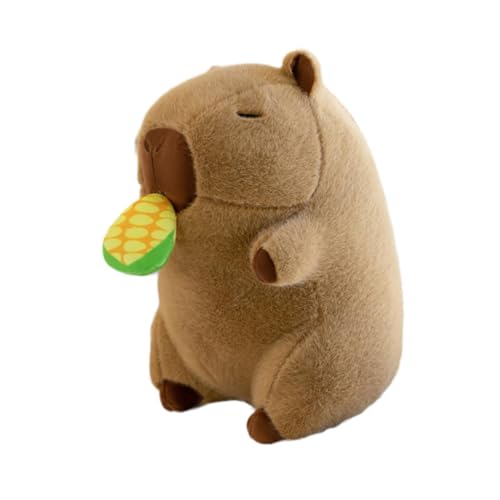 perfk Capybara Stofftier Capybara Plüschtier Cartoon Plüschtier Capybara Plüschtier Kuscheltiere Spielzeug für Familie Erwachsene, Mais-wasserschwein von perfk