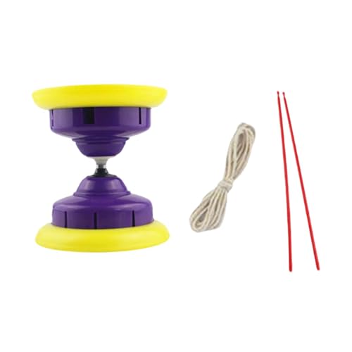 perfk Chinesisches Diabolo-Set mit Stäben, einfach zu verwenden, flexibel, vielseitig einsetzbar, interaktives chinesisches Jonglierspielzeug für Park, Violett von perfk