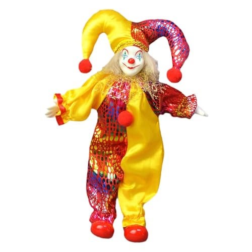 perfk Clown Puppe Clown Modell Puppe Ornament Sammlerstück für Zimmer Schlafzimmer Party Tisch von perfk