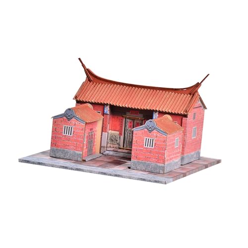 perfk DIY-Miniatur-Puppenhaus-Bausätze, chinesisches, Heimdekoration, traditionelle Bausätze für Jungen und Mädchen, Geschenke von perfk