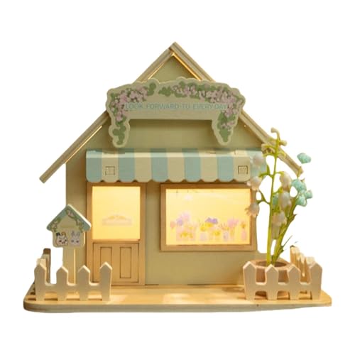 perfk DIY -Modell Nachtlicht-Kollektion Handgemachtes Handwerk Miniatur-Puppenhaus mit Möbeln Miniatur-Puppenhaus DIY-Kits von perfk