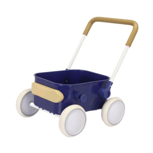 perfk Einkaufswagen für Kinder, Spielzeug, Babytrolley, kreatives Rollenspiel, Einkaufswagen, Spielzeug, Supermarkttrolley für Mädchen und Jungen, Baby, Blau von perfk