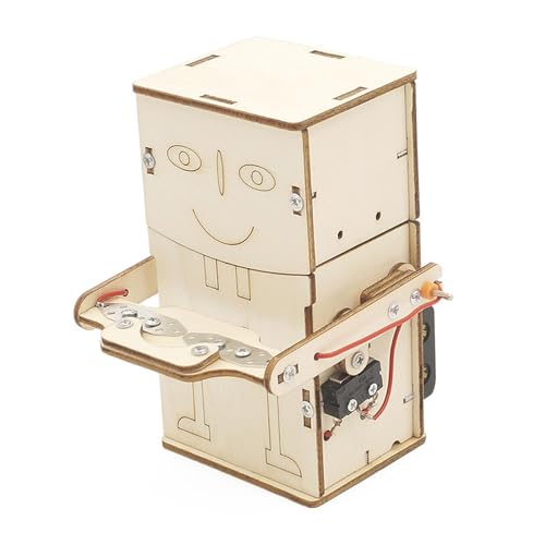 perfk Holz-Wissenschaftsprojekt-Sets, kreativer Roboter, Sparkasse, DIY-Projekte, Kunsthandwerk, 3D-Puzzles für Teenager, Klassenzimmer-Projekte, Geschenk von perfk