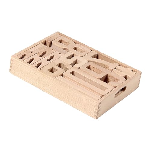 perfk Holzbausteine mit den Zahlen 1–10, Holzklötze, pädagogische Stapelklötze mit Ablagefach, für Kinder im Alter von 2–8 Jahren, Geburtstagsgeschenk von perfk