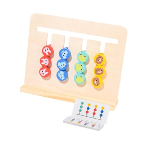 perfk Holzfarbabstimmungsschiebepuzzle Vorschulisches Lernspielzeug Strategiebrettspiel Montessori Früherziehungspuzzle Reisespielzeug von perfk