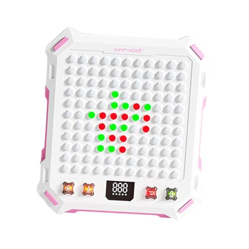 perfk Intelligentes Brettspiel, Brettspiel, Geschenke mit Zehenstimme, Denksportaufgabe, intelligentes 4-in-Einer-Reihe-Spiel, Fünf-in-Einer-Reihe, Rosa von perfk