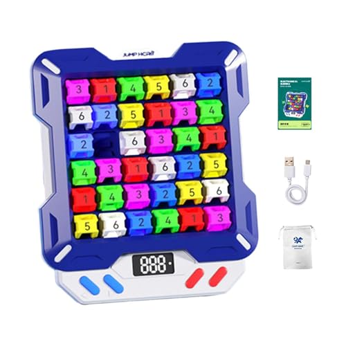 perfk Intelligentes elektronisches Sudoku-Spiel, Lernspielzeug, lustiges Spielzeug, Reisespiel, Feinmotorik-Mathe-Spielzeug, Denksport-Spielzeug für Jungen, Blau von perfk