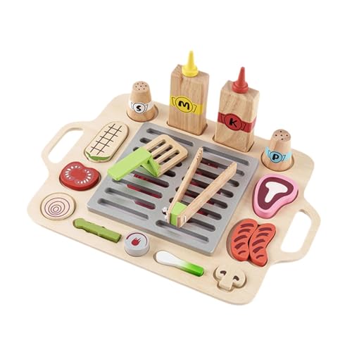 perfk Kinder BBQ Grillen Spielküche Zubehör Pädagogisches Spielküche Set Camping Kochen Spielset für Kinder Kinder von perfk