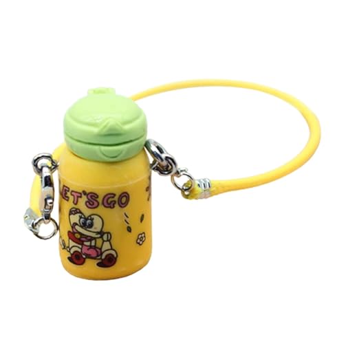 perfk Kleines Trinkbechermodell, zum Basteln eigener Puppen für Kinder, Foto-Requisiten, praktische Stoffpuppe, Wasserbecher-Anhänger für 6,69-Zoll-Puppe, Gelb von perfk